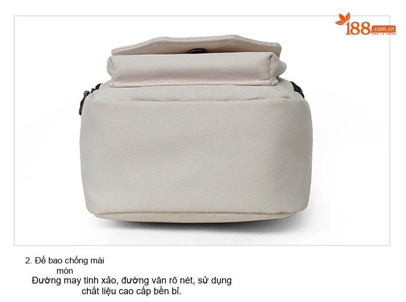 Túi Đeo Chéo Nữ Vải Canvas Mini Đựng Điện Thoại Phong Cách Hàn Quốc Màu Kem chi tiết 36