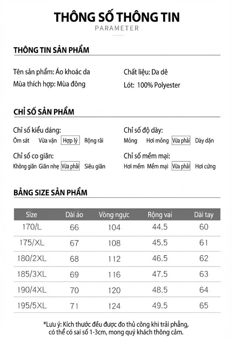 Áo Khoác Da Thật Nam Hải Ninh Dáng Đứng Cao Cấp Màu Đen chi tiết 7