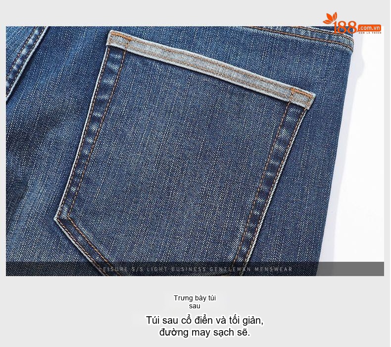 Quần Jean Nam Ống Đứng Co Giãn Trung Cao Cấp Màu Đen Xám chi tiết 27