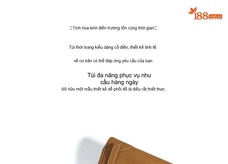 Túi Xách Tay Nữ Da Bò Lớn Vân Litchi Sức Chứa Lớn Phong Cách Kelly Màu Đen, Nâu, Xám chi tiết 13