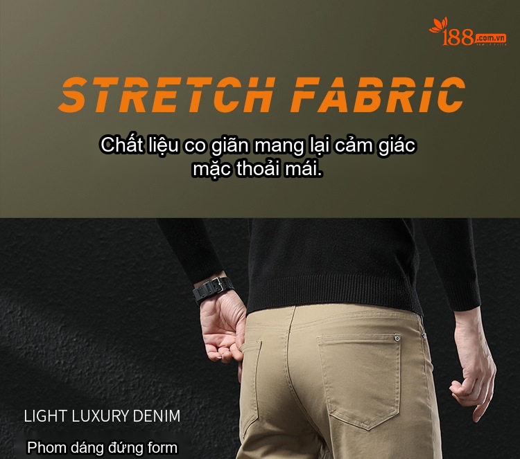 Quần Dài Nam Cotton Dáng Suông Ống Đứng Phong Cách Công Sở Màu Be, Trắng, Đen, Xám chi tiết 12