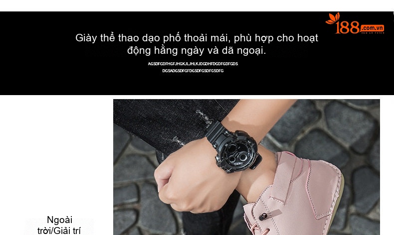 Giày Martin Nam Cổ Cao Lót Lông Giữ Ấm Chiều Cao Đế Khoảng 3cm Màu Xanh Lá, Hồng, Xanh Dương, Trắng... chi tiết 2