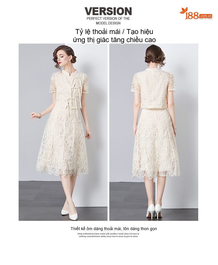 Váy Bộ Nữ Hai Món Phong Cách Trung Hoa Cách Tân chi tiết 4