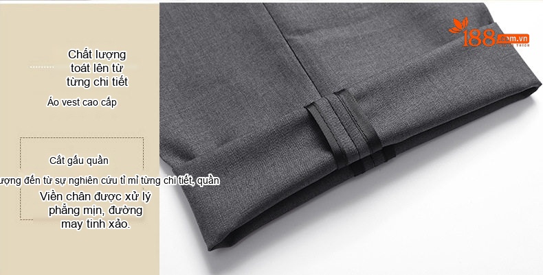 Bộ Vest Nam 2 Món Một Nút Áo Phong Cách Công Sở, Lịch Lãm Màu Đen, Xám chi tiết 22