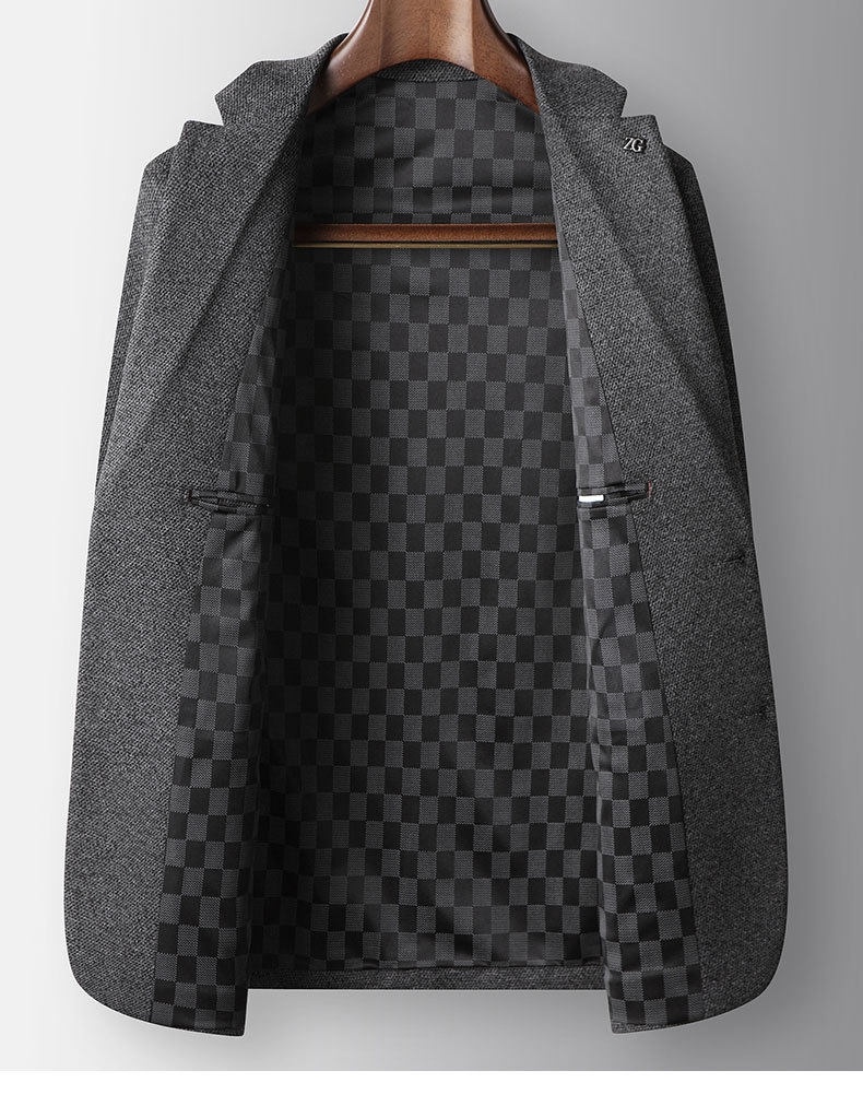 Áo Vest Nam Silk Wool (Sợi Tơ Len) Phong Cách Business Casual Chống Nhăn Màu Xám chi tiết 5