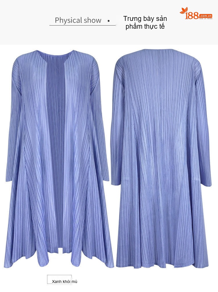 Áo Khoác Cardigan Nữ Dáng Dài Tay Dài Phong Cách Hàn Quốc Thoải Mái Màu Xanh, Vàng, Xám, Đen... chi tiết 23