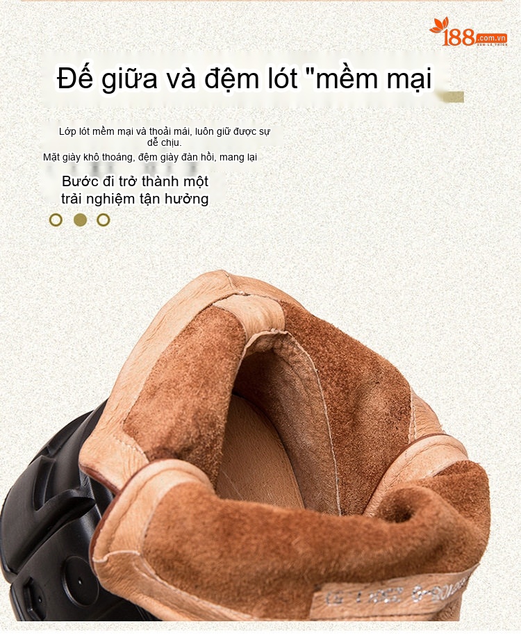 Boot Martin Nữ Da Bò Cổ Cao Đế Bánh Mì Chiều Cao Đế Khoảng 6cm Phong Cách Anh Quốc Màu Đen, Nâu chi tiết 6