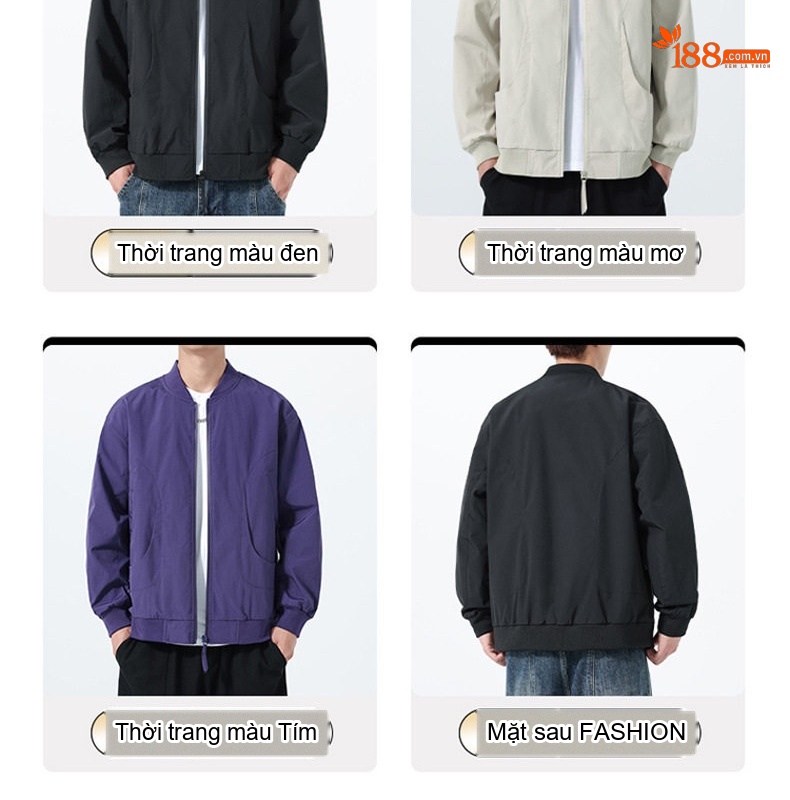 Áo Khoác Bomber Nam Phong Cách Mỹ Form Rộng Chống Gió chi tiết 14