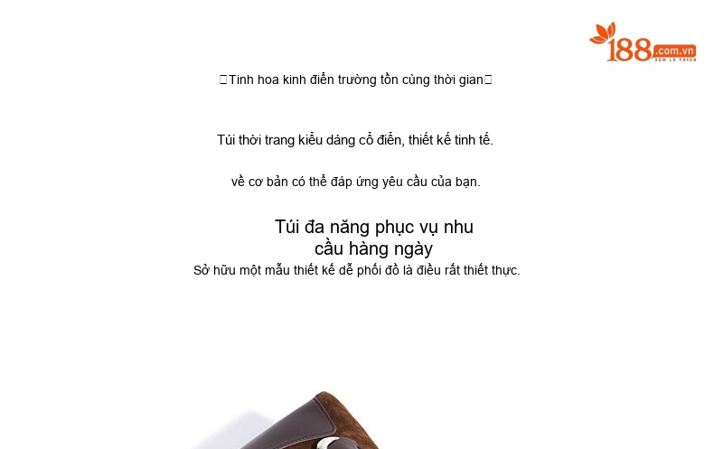 Túi Đeo Vai Nữ Da Mờ Cao Cấp Phong Cách Cổ Điển Đựng Vừa A4 Màu Nâu chi tiết 8