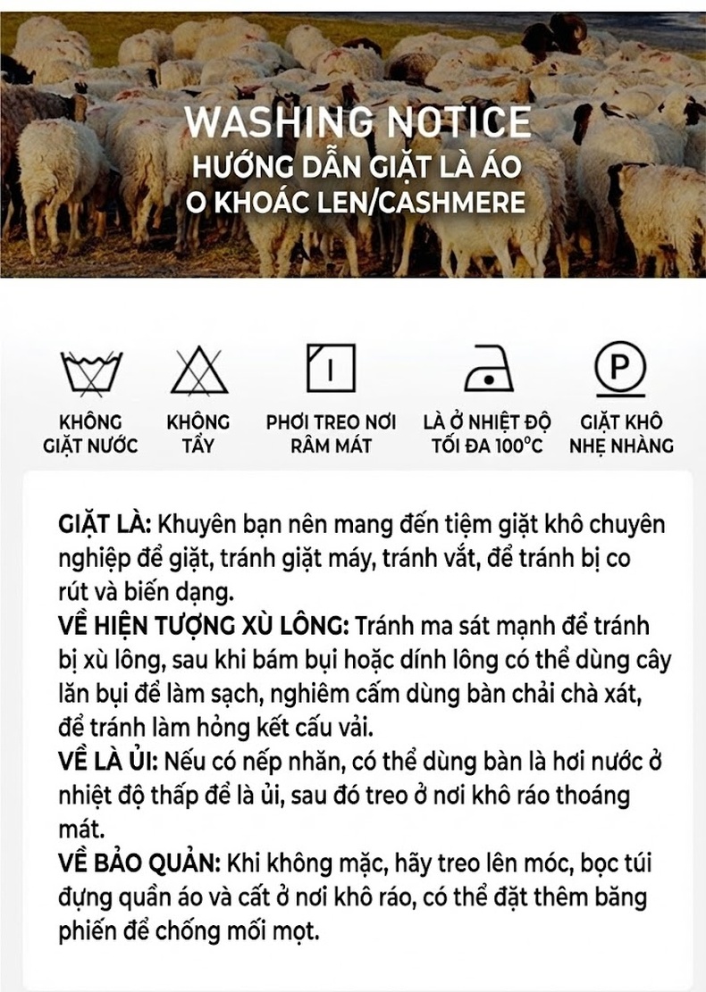 Áo Khoác Dạ Nam Lông Cừu Dáng Dài Vừa Cổ Bẻ Lót Lông Ngỗng Màu Nâu, Xám chi tiết 7