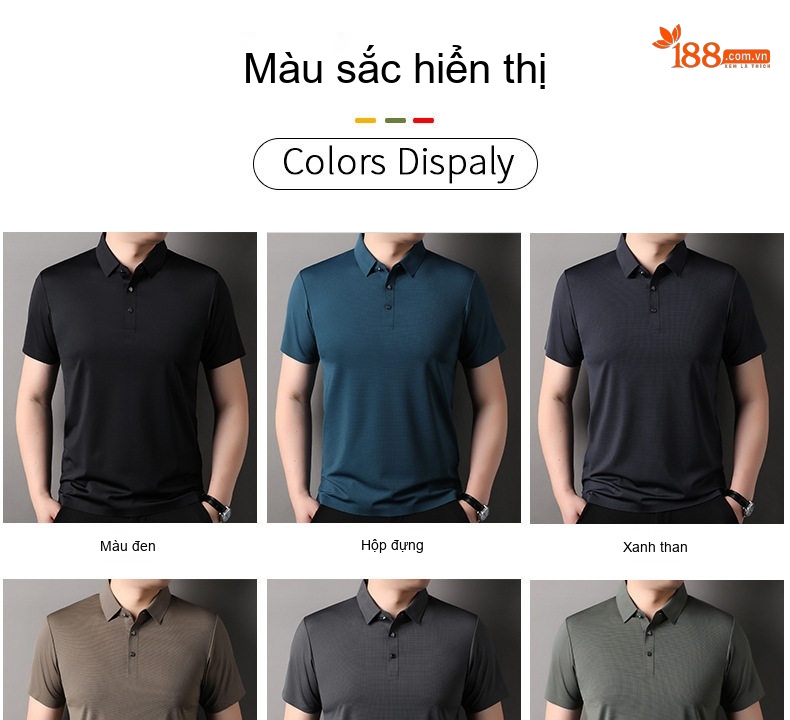 Áo Polo Nam Tay Ngắn Họa Tiết Caro Thời Trang chi tiết 2