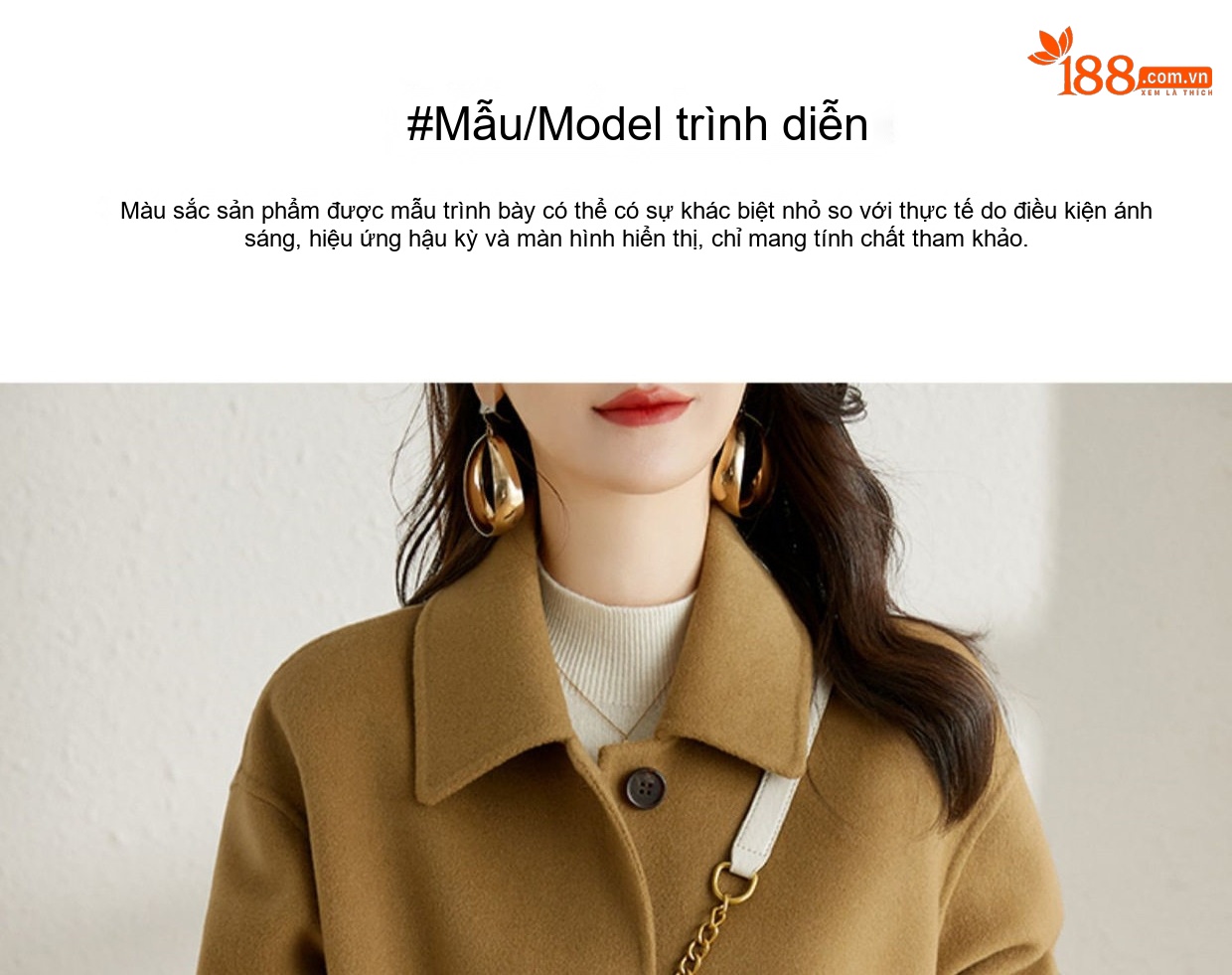 Áo Khoác Nỉ Nữ Dáng Ngắn Cổ Bẻ Màu Nâu Vàng, Đen, Xám chi tiết 8
