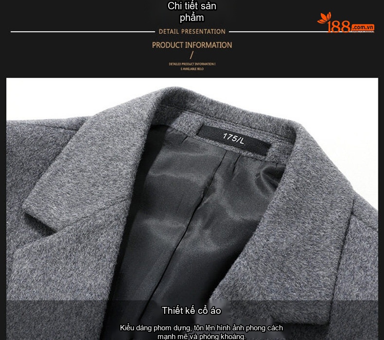Áo Vest Nam 50% Len Kẻ Houndstooth Thu Đông Dáng Ôm Ngắn Màu Nâu, Xám, Đen chi tiết 14