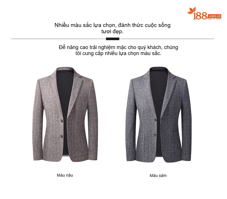 Áo Vest Nam Dệt Kim Lông Cừu Mỏng Dáng Ôm Phong Cách Thu Đông Màu Xám, Nâu chi tiết 3