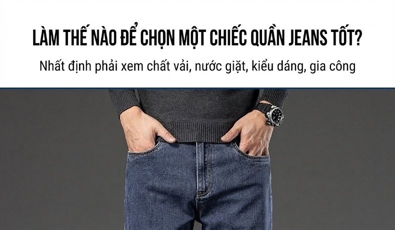 Quần Jean Nam Ống Đứng Dáng Rộng Co Giãn Thoải Mái Màu Xanh, Xám chi tiết 1