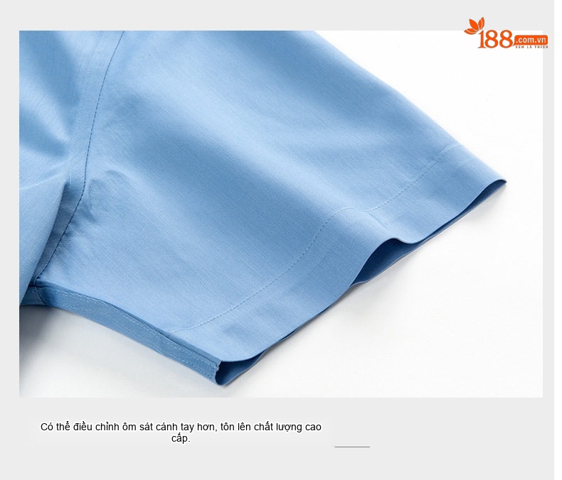 Áo Sơ Mi Nam Tay Ngắn Cotton Chống Nhăn Cao Cấp Màu Trắng, Xanh, Xám, Hồng chi tiết 20