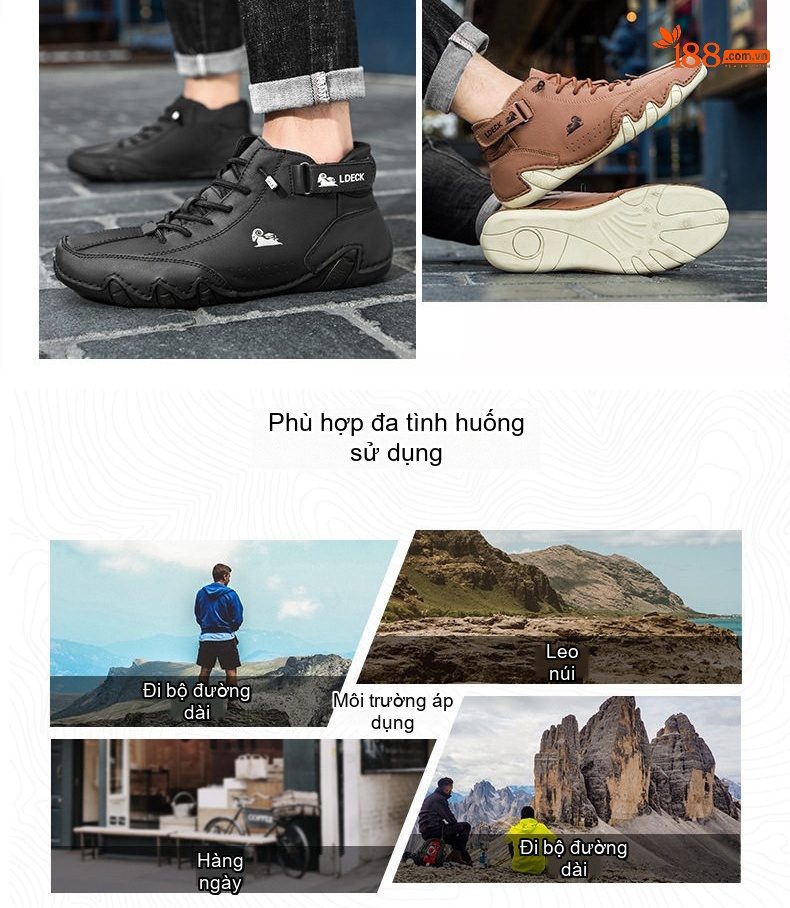 Giày Martin Cao Cổ Nam Nữ Da Bò Lót Lông Chiều Cao Đế Khoảng 3cm Màu Nâu, Đen, Kem chi tiết 3