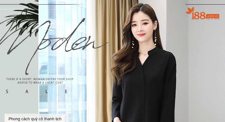 Set Bộ Áo Và Chân Váy Dáng Dài Nữ Tính Thu Đông Thanh Lịch Màu Nâu, Đen, Xám chi tiết 1