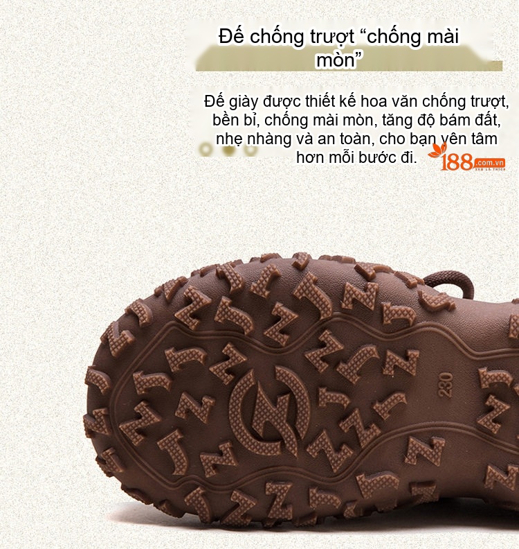 Giày Thể Thao Nữ Đế Răng Cưa Buộc Dây Chiều Cao Đế Khoảng 5cm Màu Nâu chi tiết 6