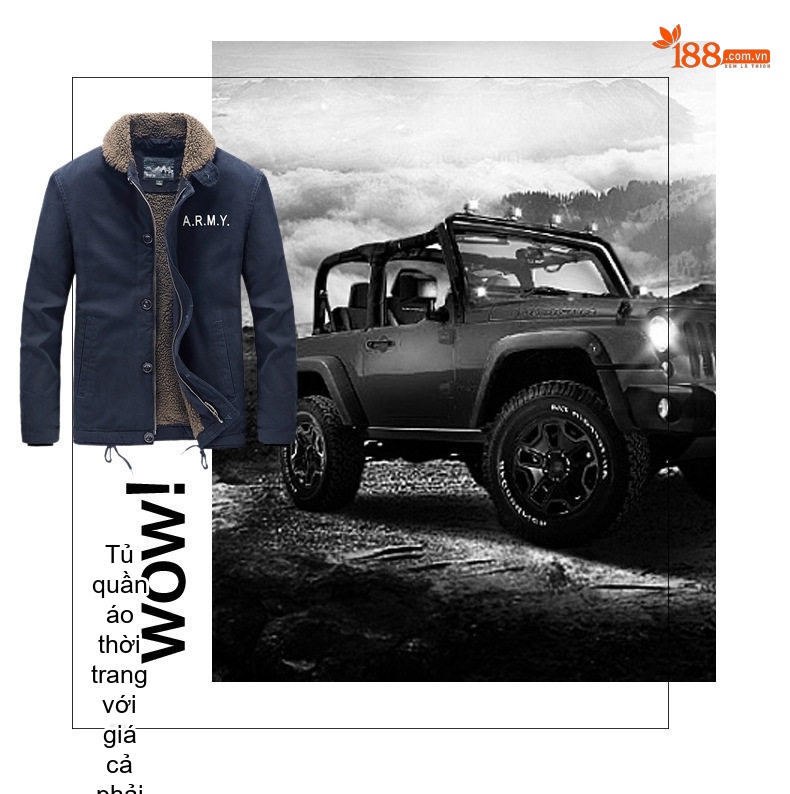 Áo Khoác Bomber Nam Lông Cừu Non Lót Lông Dày Dặn Kiểu Công Sở Màu Xanh Navy, Xanh Rêu chi tiết 7