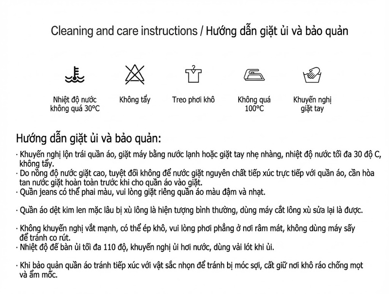 Quần Công Sở Nữ Lưng Cao Ống Rộng Dáng Suông Cotton Màu Nâu, Đen, Kem chi tiết 6