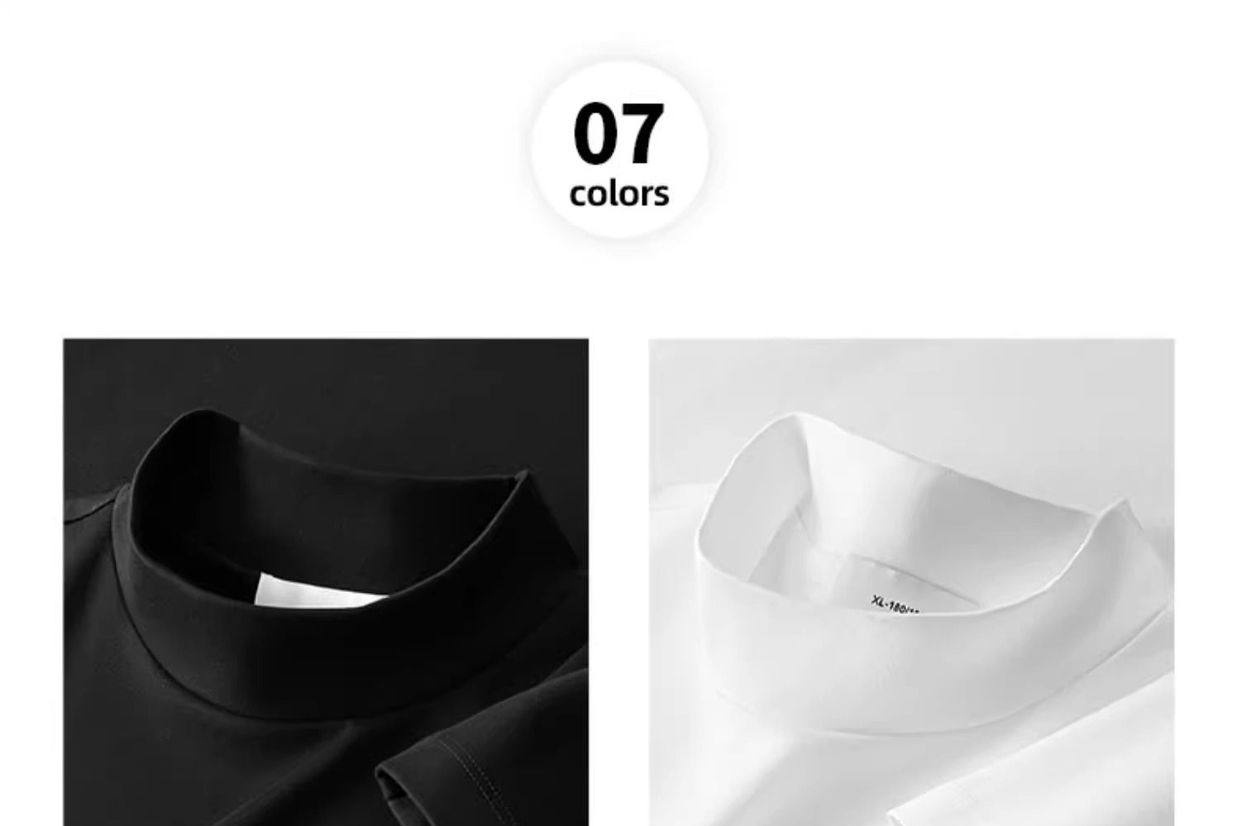 Áo Thun Dài Tay Nam Cổ Lọ Vải Cotton Thoáng Khí Giữ Ấm Mùa Thu Đông Màu Đen, Trắng, Nâu, Xám... chi tiết 23