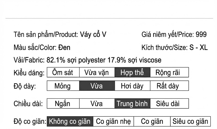 Váy Chữ A Nữ Cổ chữ V Tay Dài Tay Eo Cao Thanh Lịch Màu Xanh Olive, Đen chi tiết 22