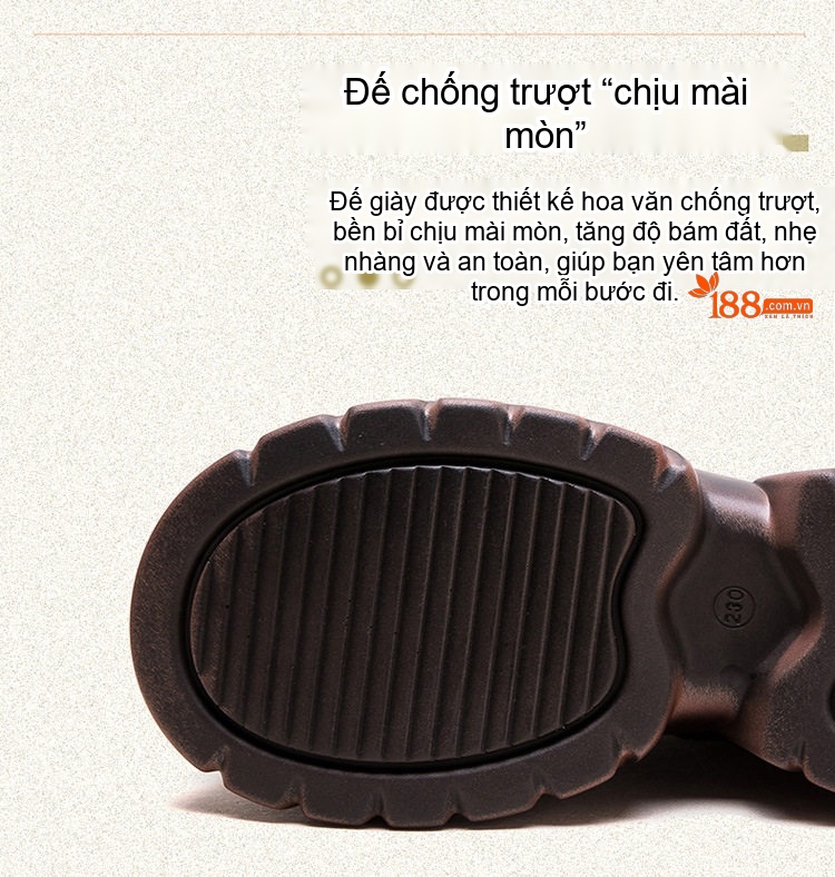 Boot Nữ Da Bóng Đế Xuồng Dày Dặn Tăng Chiều Cao Chiều Cao Đế Khoảng 8cm Màu Đen, Nâu chi tiết 6