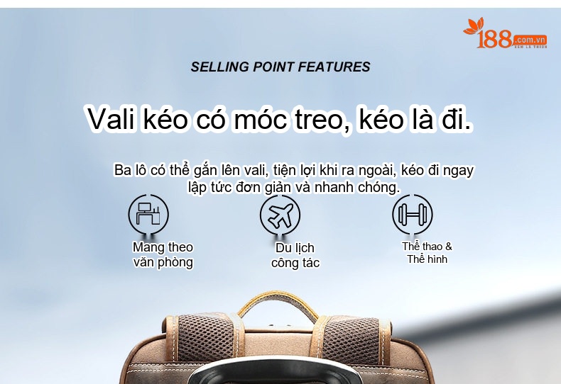 Balo Da Bò Nam Cao Cấp Đựng Laptop 16 Inch Phong Cách Doanh Nhân Màu Nâu chi tiết 10