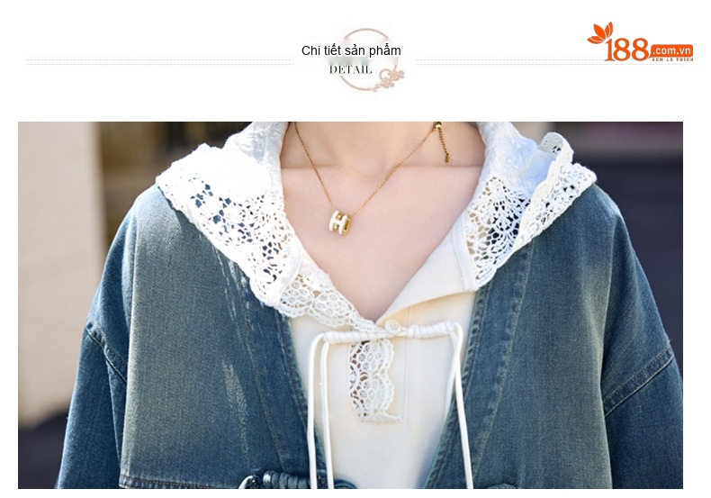 Set Bộ Quần Áo Nữ Phong Cách Trung Hoa Áo Khoác Lửng Quần Ống Rộng Jeans Xanh chi tiết 20
