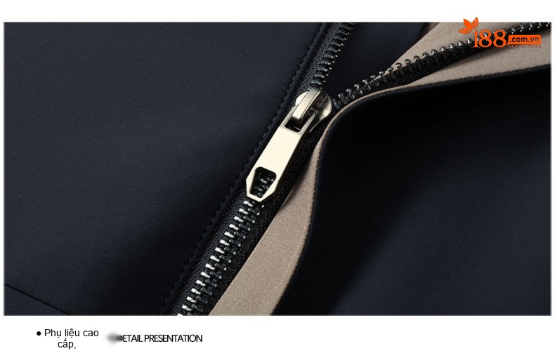 Áo Khoác Phao Nam Milk Silk 90% Lông Ngỗng Xám Mỏng Nhẹ Có Mũ Màu Xanh Navy chi tiết 27