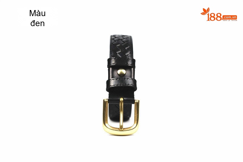 Thắt Lưng Nam Da Bò Đầu Khóa Kim Dệt Thủ Công Phong Cách Retro Màu Đen, Nâu, Đỏ chi tiết 14