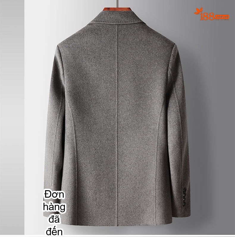 Áo Khoác Nam Cổ Bẻ Vải Nỉ Dáng Vest Thu Đông Dày Dặn Giữ Ấm Màu Xám chi tiết 8