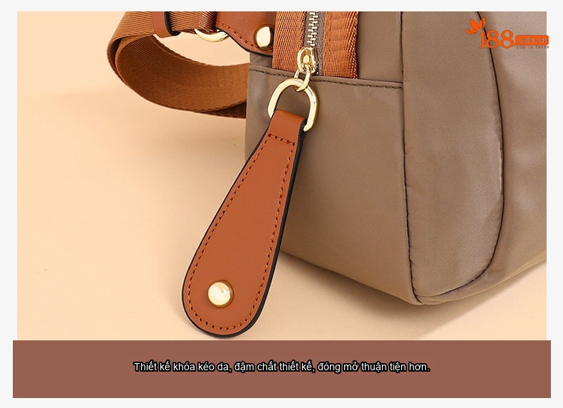 Túi đeo chéo nữ vải canvas mini kiểu dáng thể thao chi tiết 7