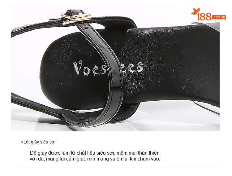 Giày Sandal Cao Gót Nữ Quai Trong Suốt Gót Trụ Đính Đá Gót Cao 26cm Màu Đen, Đỏ, Trắng... chi tiết 6