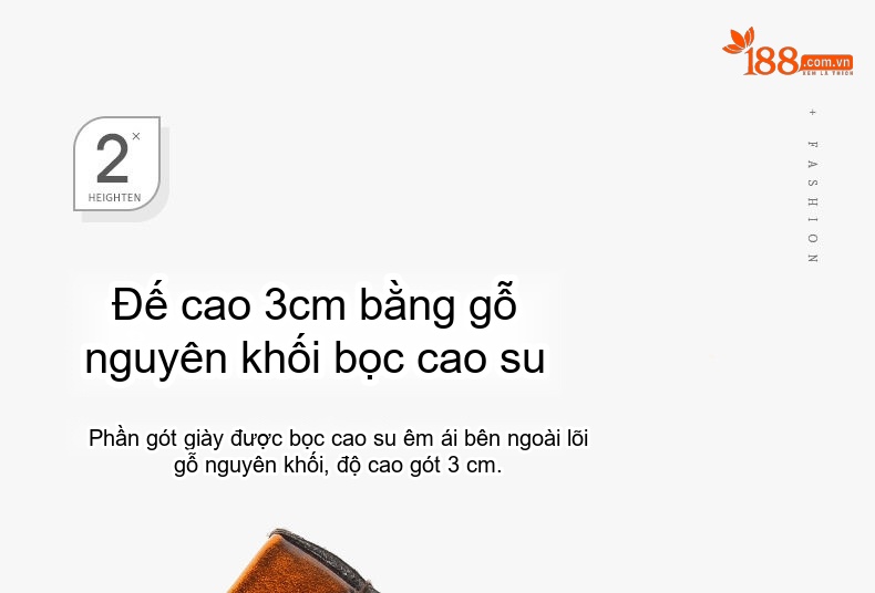 Giày Lười Nam Da Bóng Mũi Nhọn Thời Trang Công Sở Chiều Cao Đế Khoảng 3cm Màu Đen, Nâu chi tiết 6