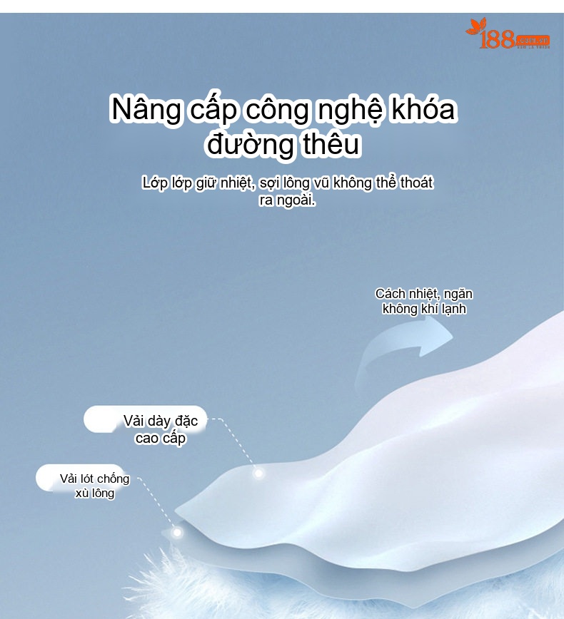 Áo Khoác Phao Nam Lông Vũ Trắng Dáng Ngắn Giữ Ấm Mùa Đông Màu Đen, Xám, Xanh Navy chi tiết 8