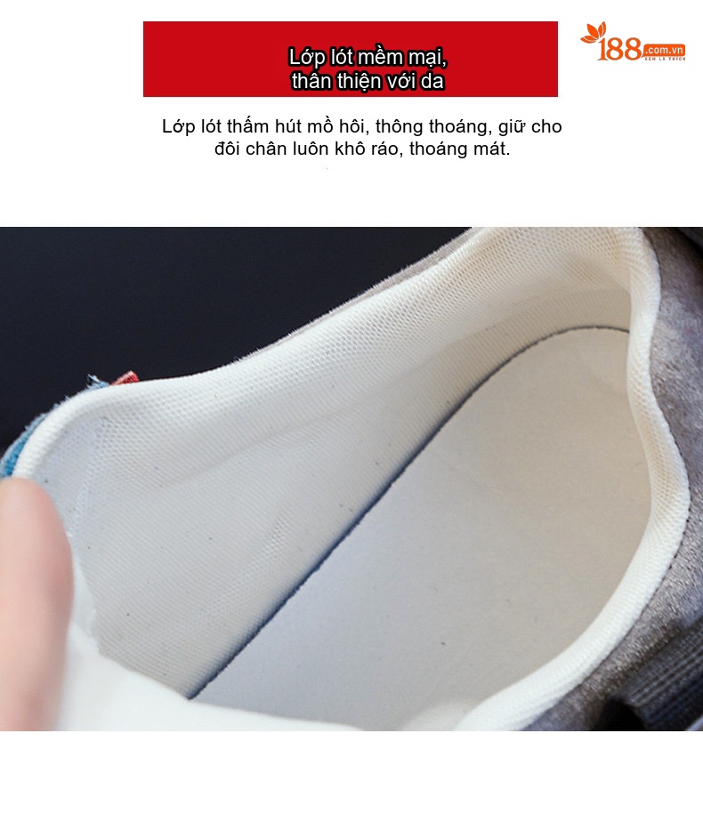 Giày Sneaker Nữ Đế Dày Phong Cách Ulzzang Chiều Cao Đế Khoảng 5cm Màu Trắng, Hồng, Xanh, Xám... chi tiết 12