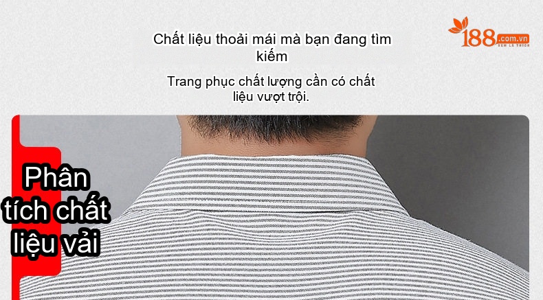 Áo Sơ Mi Dài Tay Nam Cotton Dáng Rộng Phong Cách Công Sở Màu Xanh Nhạt, Xám chi tiết 4