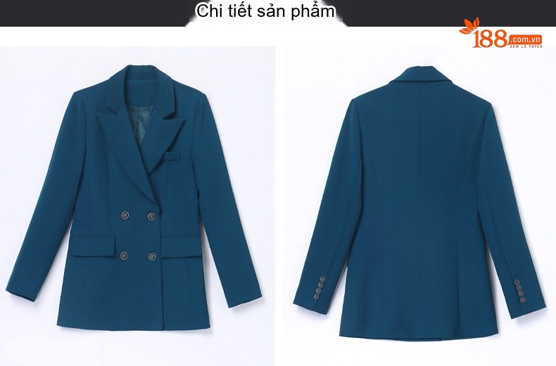 Bộ Vest Công Sở Nữ Dáng Ôm Phong Cách Thời Trang Màu Đen, Đỏ Rượu, Xanh, Trắng Kem chi tiết 36