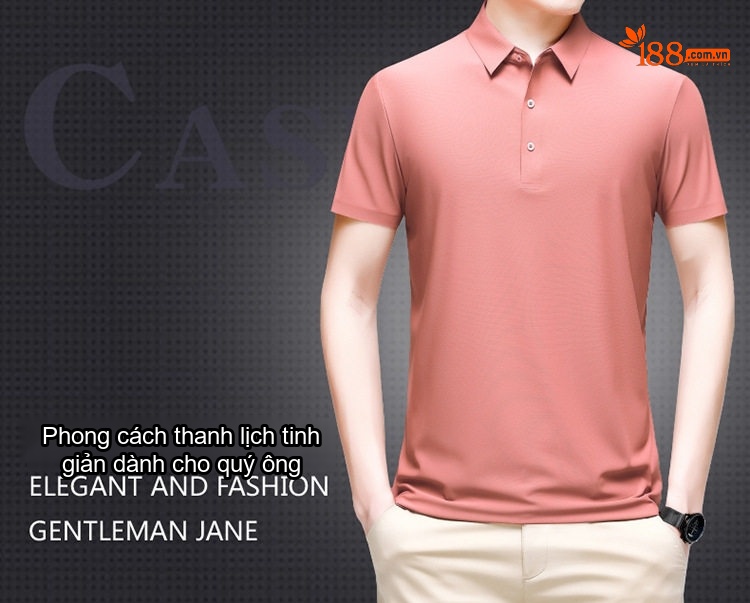 Áo Polo Nam Lụa Tằm Cao Cấp Form Rộng Chống Nhăn Màu Đỏ Cam, Trắng, Xanh Da Trời, Xanh... chi tiết 1