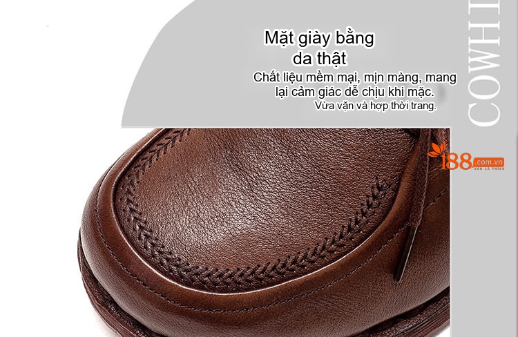 Giày Oxford Nữ Da Bóng Buộc Dây Chiều Cao Đế Khoảng 3cm Màu Đen, Nâu chi tiết 10