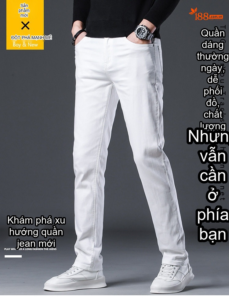 Quần Dài Nam Cotton Ống Đứng Dáng Rộng Thoải Mái Màu Trắng, Đen, Xám chi tiết 31