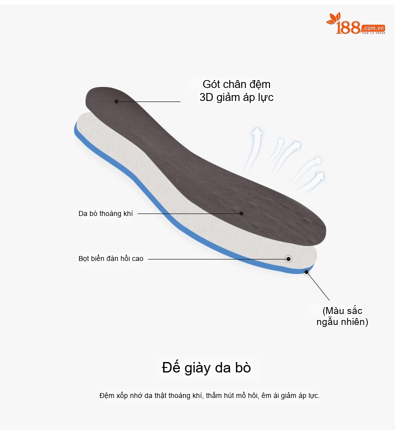 Giày Tây Buộc Dây Nam Da Bóng Đế Dày Chiều Cao Đế Khoảng 3cm Phong Cách Anh Quốc Màu Đen, Nâu chi tiết 6