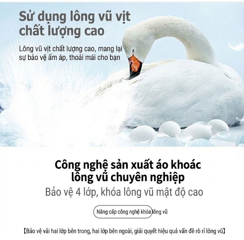 Áo Khoác Phao Lót Lông Vũ Nam Trung Niên Giữ Ấm Phong Cách Doanh Nhân Màu Xanh Navy chi tiết 6