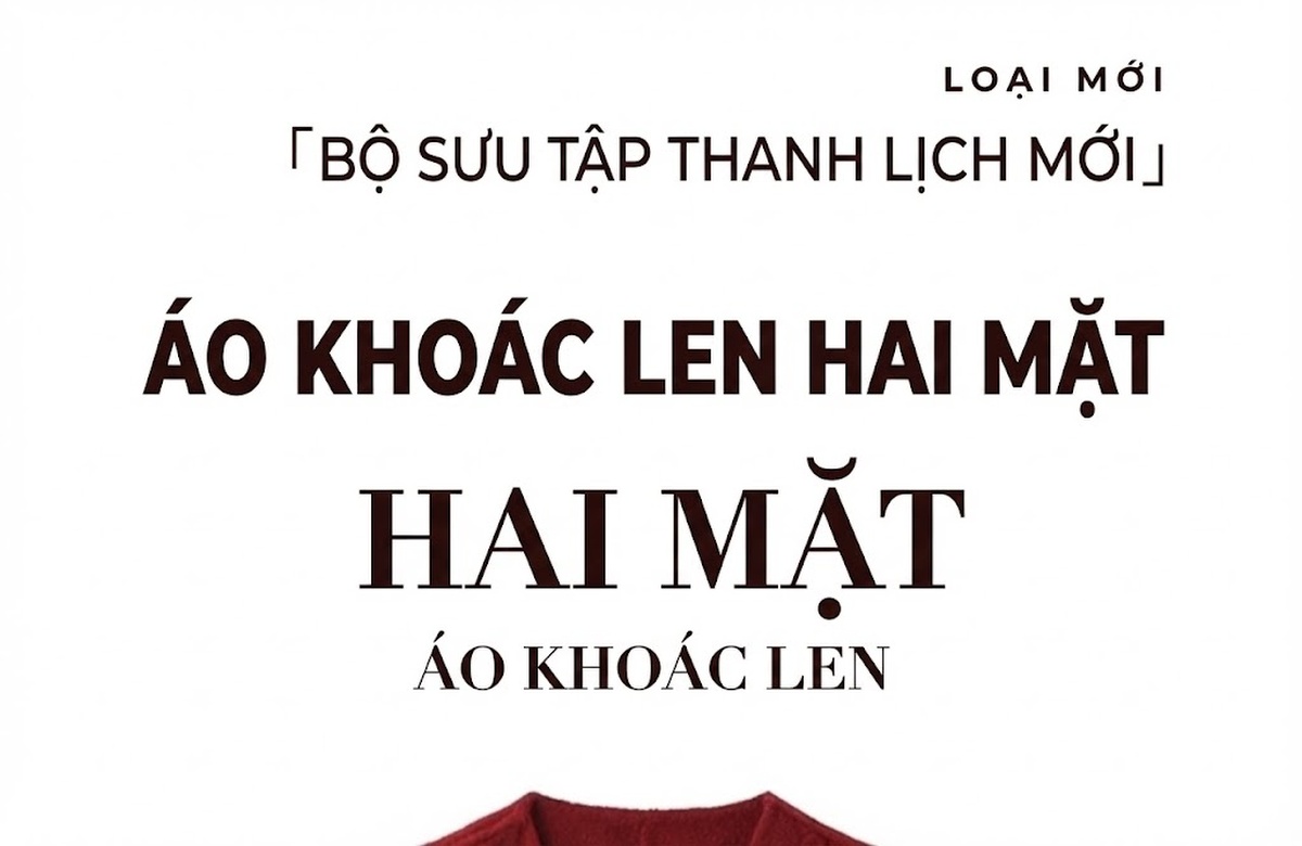 Áo Khoác Lông Cừu Nữ Màu Đỏ Đô Phong Cách Tiểu Thư chi tiết 7