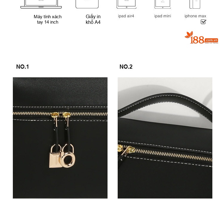 Túi Hộp Da Bóng Xách Tay Đeo Vai Đeo Chéo Phong Cách Retro Màu Nâu, Đen chi tiết 4