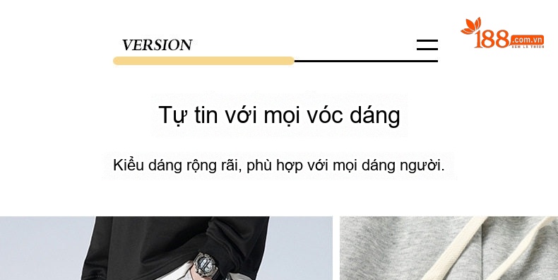 Quần dài ống rộng nam thể thao sọc bên hông phong cách casual chi tiết 3