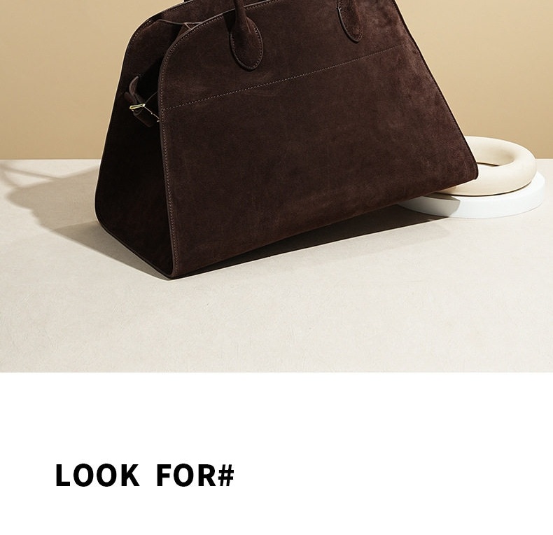 Túi Tote Nữ Da Bò Mờ Cao Cấp Quai Xách Tay Đeo Chéo Phong Cách Vintage Màu Nâu chi tiết 8