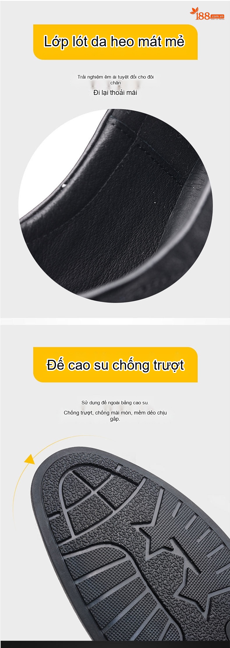 Giày Tây Buộc Dây Nam Da Thật Chiều Cao Đế Khoảng 3cm Màu Đen, Nâu chi tiết 9